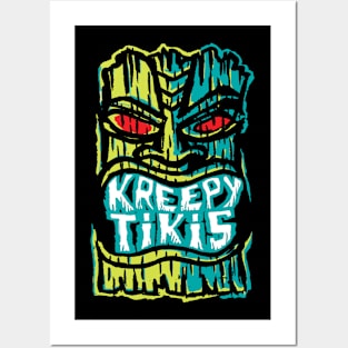 Kreepy Tikis Logo Red Eyes Posters and Art